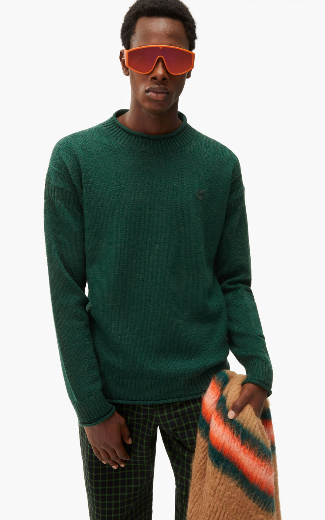 Suéter Kenzo Tiger Crest wool Masculino - Verdes Escuro | 852INMFPB